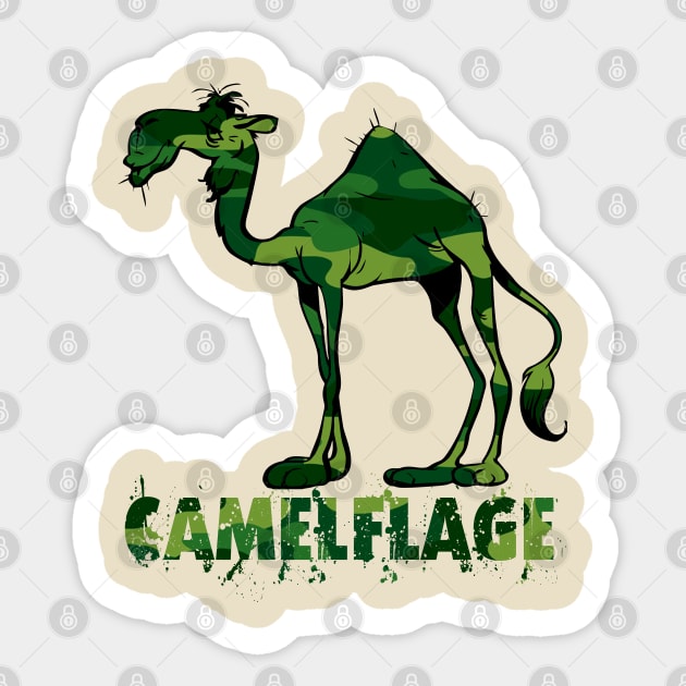 Camelflage Sticker by DavesTees